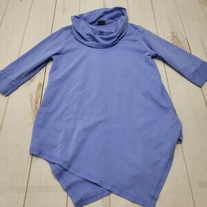 Inae long cowl neck asymmetrical pullover tunic top lagenlook oversized coastal